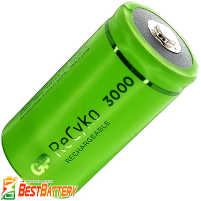 Аккумулятор C (R14) GP ReCyko+ 3000 mAh LSD (Ni-Mh). Низкий саморазряд. Цена за 1 шт.