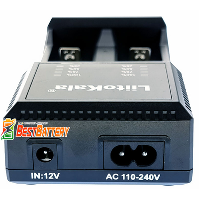 LiitoKala Lii-PL2 - зарядное устройство для Li-Ion/Ni-Mh/Ni-Cd АКБ, 2 канала, универсальное, LED, 220V/12V, Ток 2А.