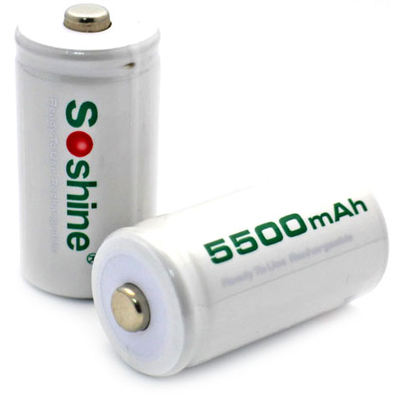 Ni-Mh аккумуляторы размера С (R14) Soshine RTU на 5500 mAh c низким саморазрядом. Цена за 1 шт.