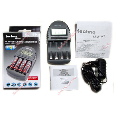 Technoline BC 450 - интеллектуальное автоматическое зарядное устройство с независимыми каналами.