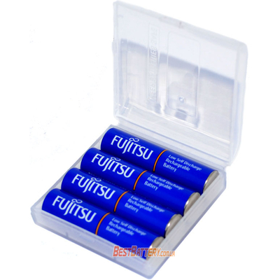 Минипальчиковые аккумуляторы Fujitsu 800 mAh (min 750 mAh) Blue, версия HR-4UTI в боксе. Цена за уп. 4 шт.