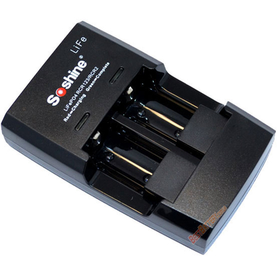 Зарядний пристрій Soshine S5-Fe для 3,0В (3,2В) LiFePO4 акумуляторів 16340 (RCR123), 17335, RCR2/15266. USB-C.