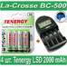 Комплект: La-Crosse BC-500 + 4 Tenergy Centura LSD 2000 mAh (AA).