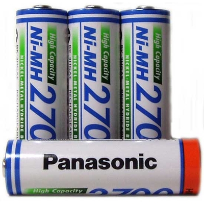 Пальчиковые АА аккумуляторы Panasonic 2700 mAh (BK-3HGAE) Ni-MH аккумуляторы повышенной ёмкости, без упаковки. Цена за 1 шт.