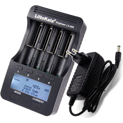 Зарядное устройство LiitoKala Lii-500 на 4 Ni-Mh, Ni-Cd и Li-ion аккумулятора с функцией Power Bank.