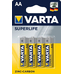 Пальчиковые солевые батарейки Varta Superlife Zinc Carbon АА / LR6 (2006), 1.5В. 4 шт. в блистере. Цена за уп. 4 шт.