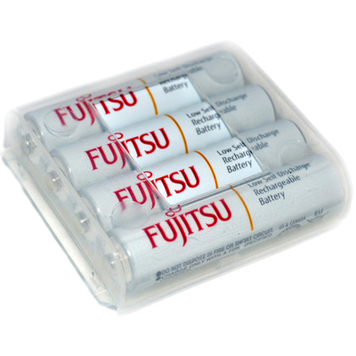 Минипальчиковые аккумуляторы Fujitsu 800 mAh (min 750 mAh), версия HR-4UTC в боксе. 2100 циклов заряд/разряд. Цена за уп. 4 шт.