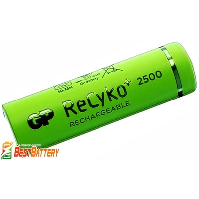 Аккумуляторы АА GP ReCyko+ 2500, 2450 mAh поштучно, Ni-Mh, RTU. Цена за 1 шт.