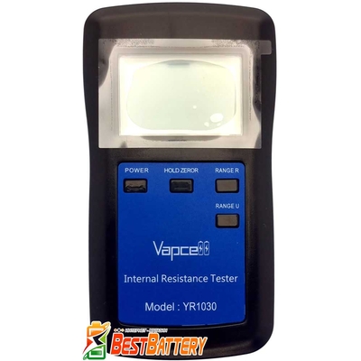 Тестер аккумуляторов Vapcell YR1030 для измерения внутреннего сопротивления и напряжения аккумуляторов.