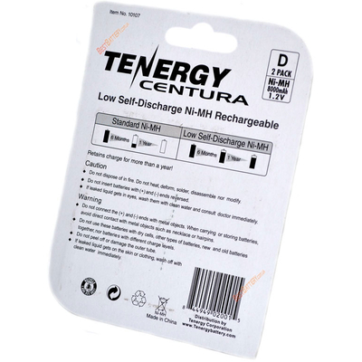 Аккумуляторы размера D (R20) Tenergy Centura LSD на 8000 mAh (Ni-Mh). Низкосаморазрядные. Цена за 1 шт.
