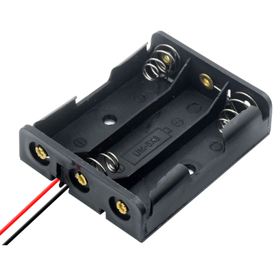 Держатель (холдер) с контактами на 3 аккумулятора / 3 батарейки AA с последовательным соединением (4.5V).