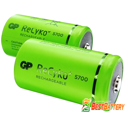 Акумулятор D (R20) GP ReCyko 5700 mAh LSD (Ni-Mh). Низький саморозряд. Ціна за 1 шт.