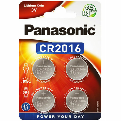 Батарейка литиевая Panasonic Litium Power CR 2016 EL 3V. Цена за уп. 4 шт.
