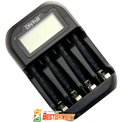Зарядное устройство DLY Full UN4 для АА и ААА Ni-Mh/Ni-Cd аккумуляторов c LCD дисплеем, USB.