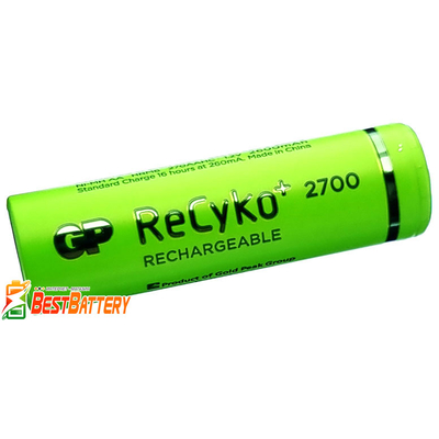 Аккумуляторы АА GP ReCyko+ 2700 Series, 2600 mAh поштучно, Ni-Mh, RTU. Цена за 1 шт.