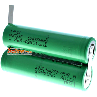 Аккумуляторная сборка 2S1P 2500 mAh 7,4В для электроинструмента на базе аккумуляторов 18650 Samsung 25R.
