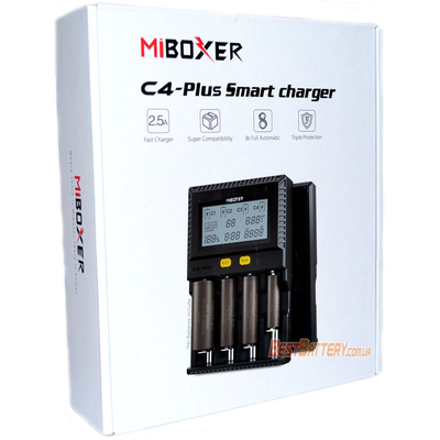Быстрое зарядное устройство Miboxer C4 PLUS. Универсальное на 4 канала. Max ток - 2.5А.
