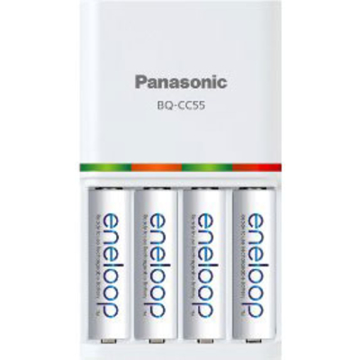 Зарядное устройство Panasonic Eneloop BQ-CC55E Quickcharger и 4 АА аккумулятора Panasonic Eneloop 2000 BK 3MCCE.