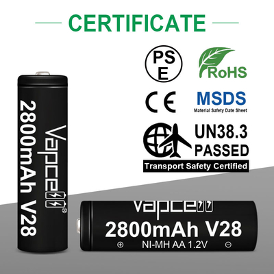 Акумулятори АА Vapcell V28 2800 mAh поштучно, Ni-Mh, 1.2V. LSD, RTU, 1200 циклів. Ціна за шт.