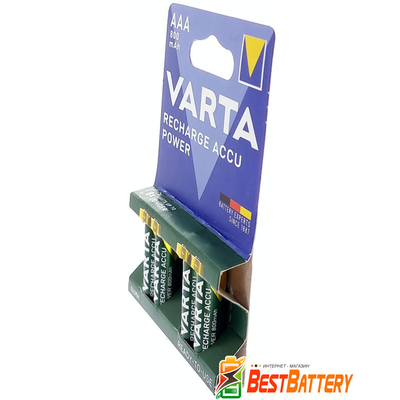 Varta 800 mAh Recharge Accu Power у блістері. Мініпальчікові акумулятори Varta.