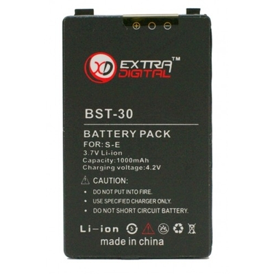 Аккумулятор Extradigital для Sony Ericsson BST-30 (1000 mAh)
