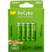 Акумулятори ААA GP ReCyko+ 950 mAh Rechargeable 1000 Series у блістері, Ni-Mh, RTU. Ціна за уп. 4 шт.