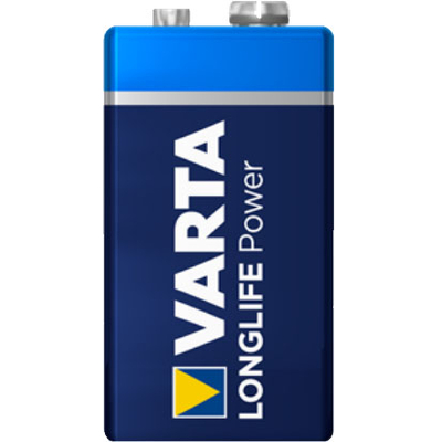 Щелочная батарейка Крона 9V Varta Longlife Power 4922 (High Energy) в блистере. Цена за 1 шт.