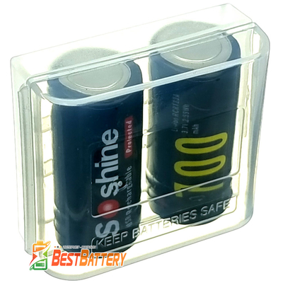 Аккумулятор 16340 Soshine USB 700 mAh Li-Ion 3,7В, 2,1А (RCR123A). Встроенное зарядное устройство с USB.