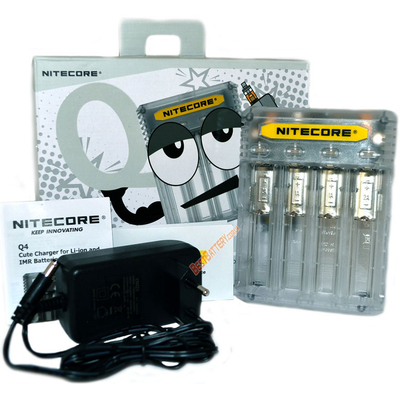 Зарядное устройство Nitecore Q4 белого цвета (Lemonade) для Li-Ion / IMR аккумуляторов. Ток 2А.