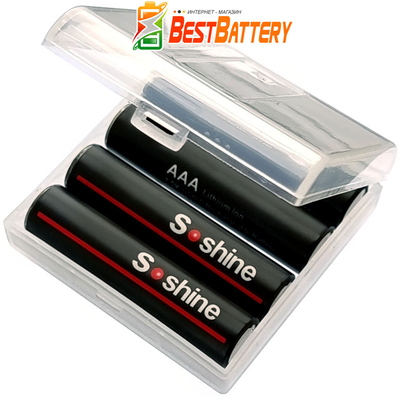Акумулятор AAA Soshine USB Type-C 1.5V Li-Ion 600 mWh поштучно. Мініпальчикові АКБ на 1.5 В із USB зарядним. Ціна за шт.