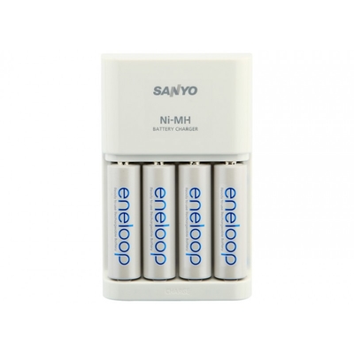 Быстрое зарядное устройство Sanyo Eneloop MQR06 + 4 Sanyo Eneloop 2000 HR-3UTGB.