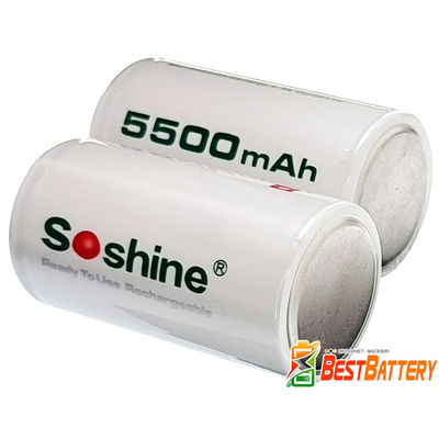 Аккумулятор C (R14) Soshine 5500 mAh LSD, RTU (Ni-Mh). Низкий саморазряд. Цена за 1 шт.