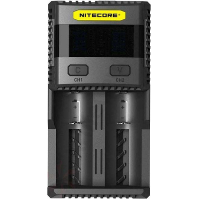 Зарядное устройство Nitecore SC2 на 2 аккумулятора для Li-Ion, IMR, LiFePO4, Ni-Mh и Ni-Cd аккумуляторов.