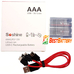 Аккумуляторы AАА Soshine USB Type-C 1.5V Li-Ion 600 mWh 4 шт. в боксе. Минипальчиковые АКБ на 1.5 В с USB зарядным. Цена за уп. 4 шт. + Бокс + Кабель.
