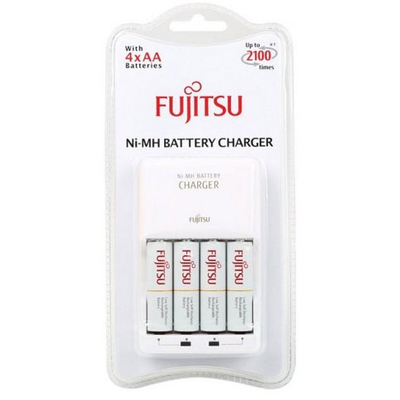 Зарядное устройство Fujitsu FCT343-CEFX (CL) и 4 АА аккумулятора Fujitsu 2000 mAh HR-3UTCEX - Комплект.