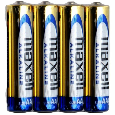 Щелочные минипальчиковые батарейки Maxell Alkaline AAA LR03, 1.5V. Упаковка - шринк. Цена за уп. 4 шт.