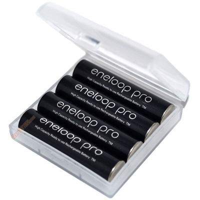 Минипальчиковые аккумуляторы Panasonic Eneloop Pro 980 mAh (min 930 mAh) BK-4HCDE в пластиковом боксе. Цена за уп. 4 шт.