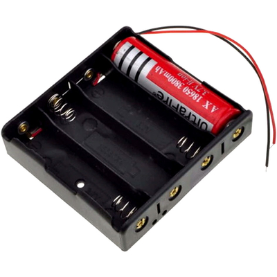 Держатель (холдер) с контактами на 4 аккумулятора 18650 с последовательным соединением (14.8V).