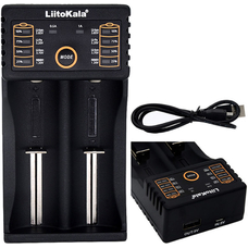 LiitoKala Lii-202 - універсальне зарядне на 2 канали для Li-Ion/LiFePO4/Ni-Mh/Ni-Cd з Power Bank, USB. Оригінал.