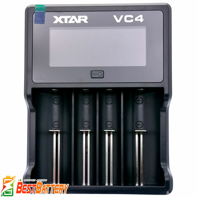 Зарядное устройство XTar VC4 для Li-Ion, Ni-Mh, Ni-Cd аккумуляторов, универсальное, 4 канала, USB, LCD дисплей.