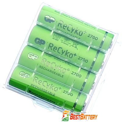 Аккумуляторы АА GP ReCyko+ 2700 Series, 2600 mAh в боксе, Ni-Mh, RTU. Цена за уп. 4 шт.