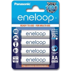 Panasonic Eneloop 2000 mAh (min 1900 mAh) BK-3MCCE/4BE в блистере по 4 шт. 2100 циклов!!! (AA). Цена за уп. 4 шт.