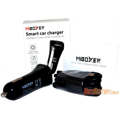 Оригинальный универсальный автоадаптер Miboxer CC 24 с USB выходом 5V / 12V 2A и кабелем в комплекте.