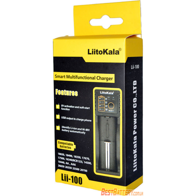 Универсальное зарядное устройство LiitoKala Lii-100 для АА, ААА, 18650, 16340 и др. аккумуляторов + Power Bank.