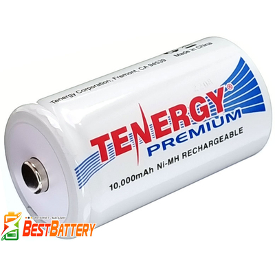 Аккумуляторы размера D (R20) Tenergy Premium на 10000 mAh (Ni-Mh). Высокая ёмкость. Цена за 1 шт.