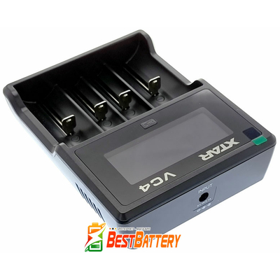 Зарядний пристрій XTar VC4 для Li-Ion, Ni-Mh, Ni-Cd акумуляторів, універсальний, 4 канали, USB, LCD дисплей.
