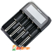 Зарядное устройство DLY Full UM4 для АА, ААА, 18650, 16340 и др. Li-Ion, LiFePO4, Ni-Mh. LCD, USB-C, 2А. 4 канала.