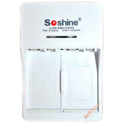 Soshine SC-V1(V1-Fe, V1-Ni) - универсальное зарядное устройство для аккумуляторов Крона различных типов.