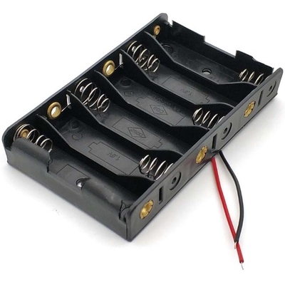 Утримувач (холдер) з контактами на 6 акумуляторів/6 батарейок AA з послідовним з'єднанням (9.0V).