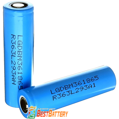 Аккумулятор 18650 LG INR 18650 M36 3600 mAh Li-ion 3.7В (4.2В) без защиты, 10A. Оригинал.